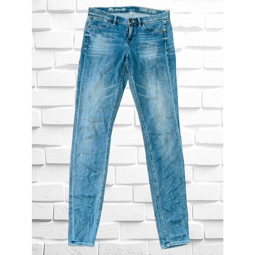 Madewell Women’s 27x34 Skinny Skinny Denim Jeans • Blue Faded Stonewash Low Rise